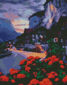 Алмазна мозаїка 40х50 АМО7055 Літо у Швейцарії "Ідейка"