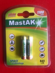Акумулятор MastAK R03 1100 mAh/2bl в слюде Ni-Mh ціна за блістер, в якому 2штуки (із захистом)