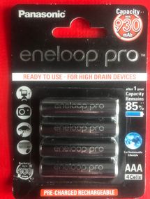 Акумулятор PANASONIC R03 1000 mAh/4bl Ni-Mh ціна за блістер, в якому 4штуки ENELOOP PRO  (с защитой)