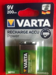 Акумулятор VARTA Ni-Mh (6F22 200 mAh)/1bl 56722 КРОНА (із захистом)