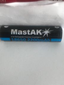 Акумулятор бочка синя MastAK Li-ion 3,7V 2200 mAh (із захистом) SamSung циліндричний висота 7см