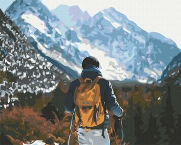 Розпис по номерах 40х50 BS52536 Мандрівник в горах brushme Брашми