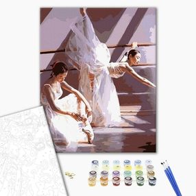 Розпис по номерах 40х50 G400 Балерини перед прем'єрою brushme Брашми