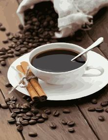 Розпис по номерах 40х50 GX22641 Кава і палички кориці brushme Брашми