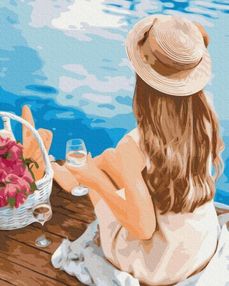 Розпис по номерах 40х50 GX37554 Мрійниця в капелюшку brushme Брашми