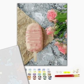 Розпис по номерах 40х50 GX38489 Трояндове морозиво brushme Брашми