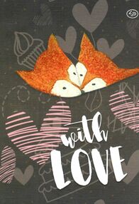 Блокнот А5 40 аркушів With love three
