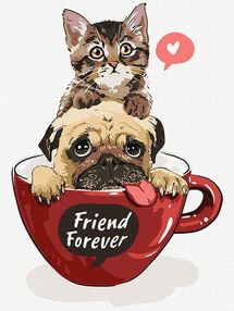 Розпис по номерах 30х40 КНО4284 Друзі назавжди "Ідейка"