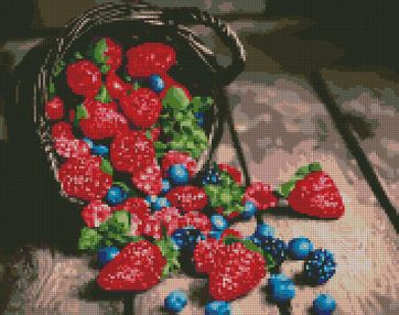 Алмазна мозаїка 40х50 АМО7069 Смаколики літа "Ідейка"