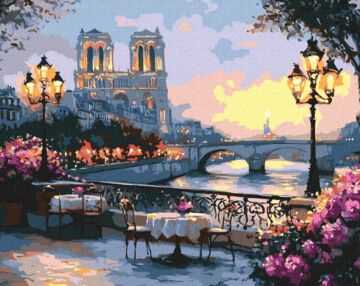 Розпис по номерах 40х50 КНО2905 Французький пейзаж "Ідейка"