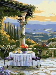 Розпис по номерах 30х40 КНО2908 Мальовнича вечеря "Ідейка"