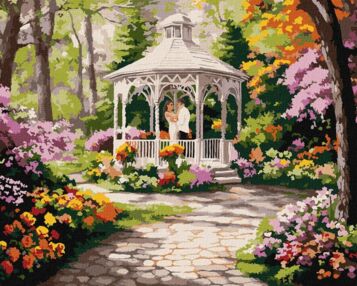 Розпис по номерах 40х50 КНО2909 Квіткова галявина "Ідейка"