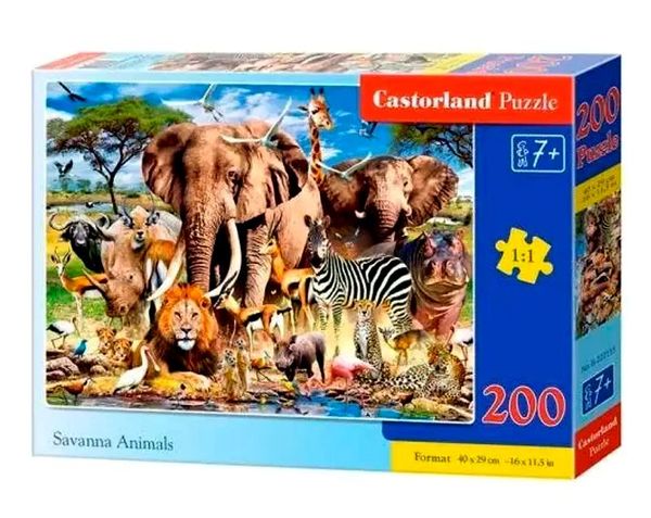 пазли castorland 200 елементів тварини савини 222155 Ціна (цена) 160.40грн. | придбати  купити (купить) пазли castorland 200 елементів тварини савини 222155 доставка по Украине, купить книгу, детские игрушки, компакт диски 0