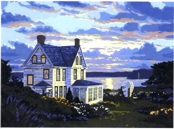 Розпис по номерах 40х50 GX3822 Будиночок біля моря brushme Брашми