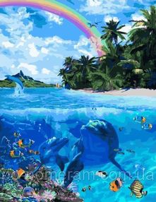 Розпис по номерах 40х50 GX5078 Тропічний рай brushme Брашми