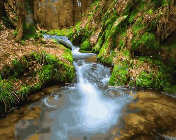 Розпис по номерах 40х50 GX6588 Водоспад із гір brushme Брашми