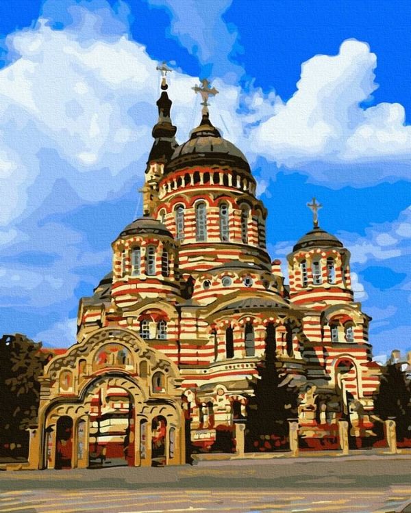 Розпис по номерах 40х50 GX8295 Благовіщинський собор brushme Брашми Ціна (цена) 145.80грн. | придбати  купити (купить) Розпис по номерах 40х50 GX8295 Благовіщинський собор brushme Брашми доставка по Украине, купить книгу, детские игрушки, компакт диски 0