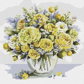 Розпис по номерах 50х50 КНО3154 Жовте щастя "Ідейка"