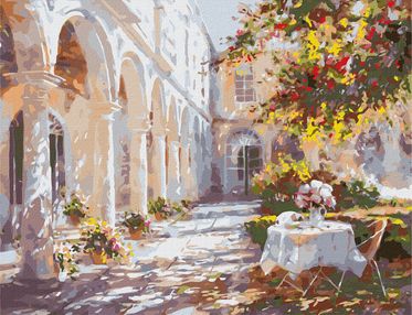 Розпис по номерах 40х50 КНО2303 Іспанське подвір'я "Ідейка"