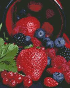 Алмазна мозаїка 40х50 АМО7064 Ягідний мікс "Ідейка"