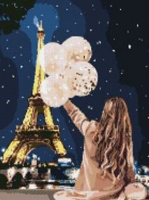 Алмазна мозаїка 40х50 АМО7048 Незабутній вечір в Парижі