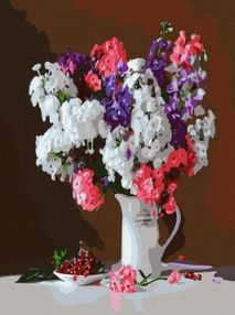 Розпис по номерах 40х40 KHO3202 Барвисті дзвіночки "Ідейка"