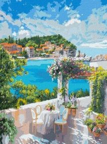 Розпис по номерах Сніданок у моря 40х50см КНО2834