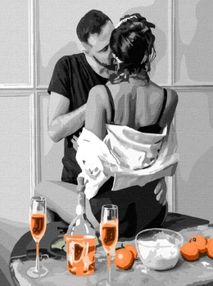 Розпис по номерах 40х50 КНО4830 "Ранкова пристрасть" 40х50см