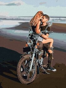 Розпис по номерах 40х50 КНО4832 "Кохання на березі" 40х50см