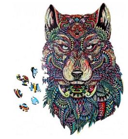 дерев'яні пазли вовк артикул DP2  brushme "Брашми"