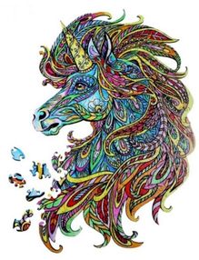 дерев'яні пазли єдиноріг артикул DP10  brushme "Брашми"