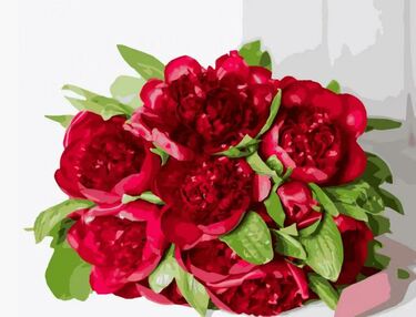 Розпис по номерах 40х50 12132-АС Рубіновий букет "Art Craft" арт крафт