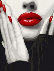 Розпис по номерах 30х40 10371-NN Червоні вуста "Art Craft" арт крафт