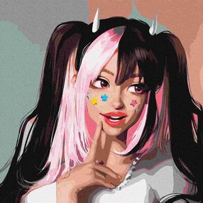 Розпис по номерах 40х40 КНО4965 Героїня коміксу "Ідейка"