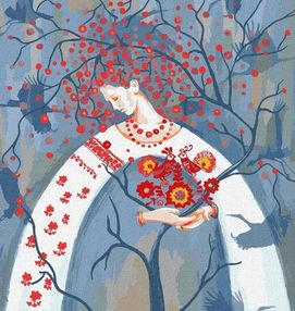 Розпис по номерах 40х50 КНО5053 Дерево житття "Ідейка"