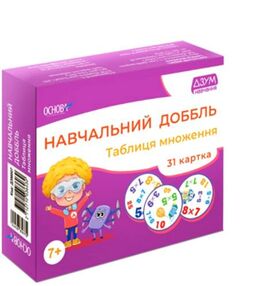 навчальний доббль таблиця множення  дзум-навчання