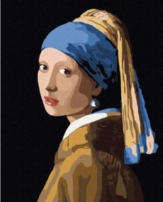 Розпис по номерах 40х50 КНО4817 Дівчина з перловою сережкою "Ідейка"