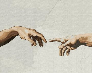 Розпис по номерах 40х50 КНО4821 Створення Адама Мікеланджело "Ідейка"