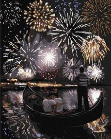 розпис по номерах КНО4850 романтична венеція ідейка розмір 40х50см