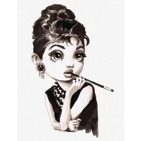 розпис по номерах КНО4854 тендітна одрі ідейка розмір 30х40см