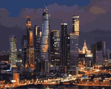 Розпис по номерах 40х50 GX29363 Нічні Дубаї brushme Брашми