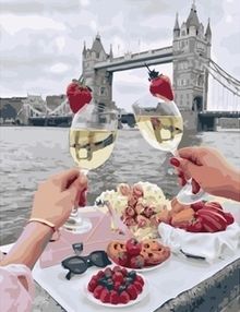 Розпис по номерах 40х50 GX33194 Келихи Лондона brushme Брашми