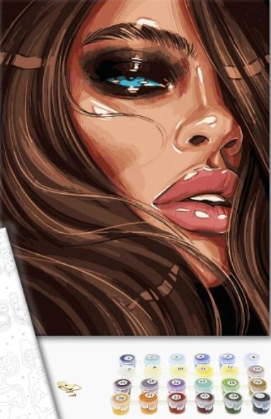 Розпис по номерах 40х50 GX40303 Дівчина зі Smoky eyes brushme Брашми Ціна (цена) 157.90грн. | придбати  купити (купить) Розпис по номерах 40х50 GX40303 Дівчина зі Smoky eyes brushme Брашми доставка по Украине, купить книгу, детские игрушки, компакт диски 0