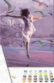 Розпис по номерах 40х50 GX40339 Ластівки в руках brushme Брашми