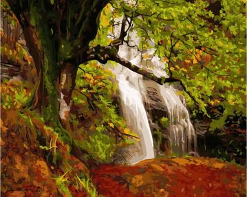 Розпис по номерах 40х50 GX40381 Осінь в лісі brushme Брашми