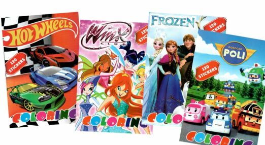 розмальовка + 120 наклейок в асортименті розмальовка + 120 наклейок в асортименті