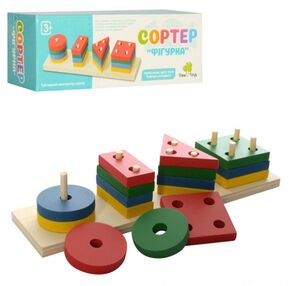 гра деревяна (md 0715) сортер фігурка геометріка 16 деталей