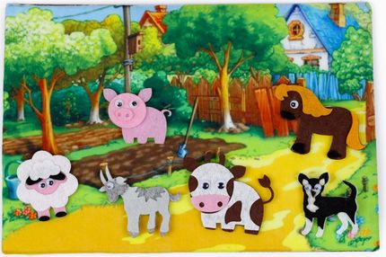 розвиваюча гра з фетру (пф-003) свійські тварини умняшка (4820129200251)