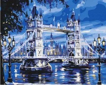 Розпис по номерах 40х50 BS7336 Тауерський міст brushme Брашми