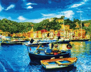 Розпис по номерах 40х50 GX31066 Човни на узбережжі brushme Брашми